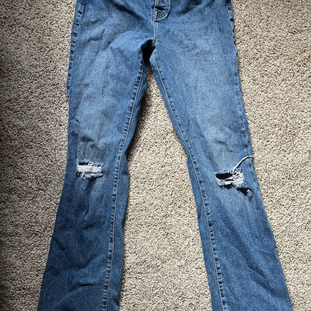 Classic Blue Distressed Women's Jeans